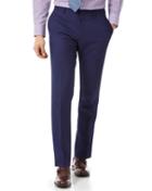  Royal Blue Slim Fit Merino Business Suit Wool Pants Size W32 L30 By Charles Tyrwhitt