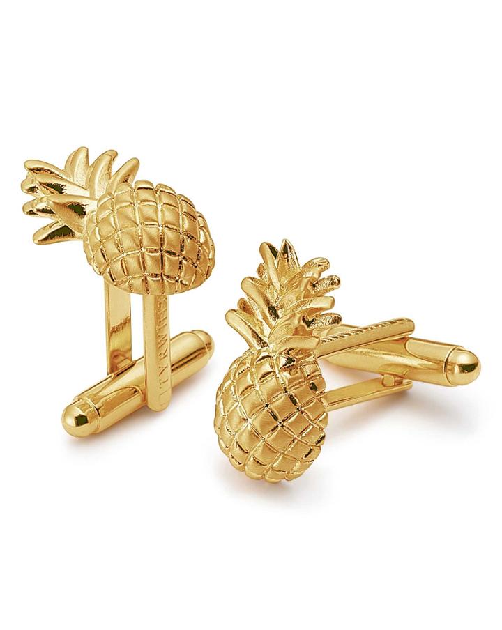  Gold Pineapple Cufflinks By Charles Tyrwhitt