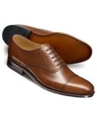 Charles Tyrwhitt Charles Tyrwhitt Brown Carlton Toe Cap Oxford Shoes Size 7.5