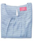 Charles Tyrwhitt Charles Tyrwhitt Women's Semi Fitted Blue Geo Print Silk Mix Shell Top