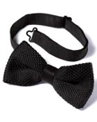  Black Silk Knitted Classic Bow Tie By Charles Tyrwhitt