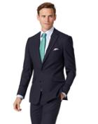  Midnight Blue Extra Slim Fit Business Suit Wool Jacket Size 34 By Charles Tyrwhitt