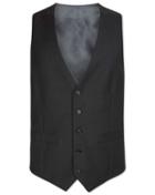  Charcoal Adjustable Fit Twill Business Suit Wool Waistcoat Size W36 By Charles Tyrwhitt