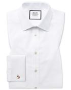  Slim Fit White Egyptian Cotton Poplin Dress Shirt French Cuff Size 15/34 By Charles Tyrwhitt