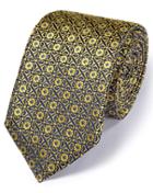  Gold Silk English Luxury Geometric Tie By Charles Tyrwhitt