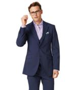  Navy Slim Fit Step Weave Suit Wool Jacket Size 38 By Charles Tyrwhitt