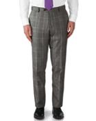 Charles Tyrwhitt Charles Tyrwhitt Grey Slim Fit Glen Check Business Suit Wool Pants Size W32 L34