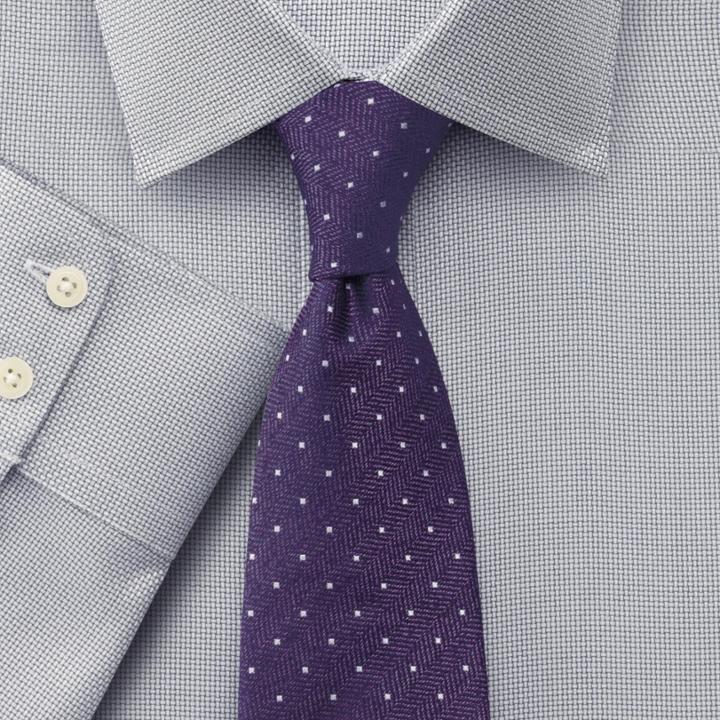 Charles Tyrwhitt Charles Tyrwhitt Classic Fit Non-iron Buckingham Weave Grey Shirt