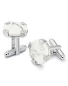  Marble Clasp Round Metal Cufflinks By Charles Tyrwhitt