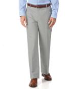 Charles Tyrwhitt Silver Classic Fit Stretch Non-iron Cotton Tailored Pants Size W32 L32 By Charles Tyrwhitt