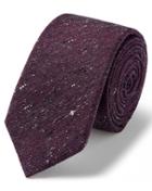  Purple Wool Silk Donegal Slim Tie By Charles Tyrwhitt