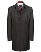 Charles Tyrwhitt Charles Tyrwhitt Charcoal Herringbone Wool Car Wool Coat Size 36