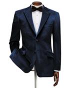  Slim Fit Teal Velvet Cotton Jacket Size 44 By Charles Tyrwhitt