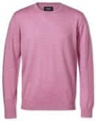  Light Pink Merino Wool Crew Neck Sweater Size Medium By Charles Tyrwhitt