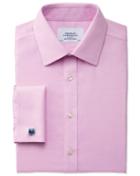 Charles Tyrwhitt Charles Tyrwhitt Slim Fit Non-iron Micro Spot Pink Shirt