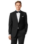  Black Slim Fit Peak Lapel Tuxedo Wool Jacket Size 44 By Charles Tyrwhitt