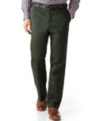 Charles Tyrwhitt Charles Tyrwhitt Dark Green Classic Fit Flat Front Cotton Chino Pants Size W30 L38