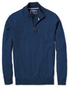  Blue Zip Neck Cashmere Sweater Size Medium By Charles Tyrwhitt