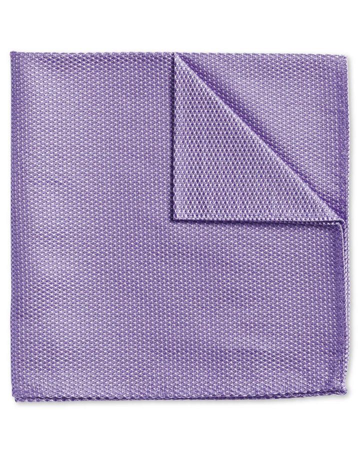  Lilac Classic Plain Silk Pocket Square By Charles Tyrwhitt