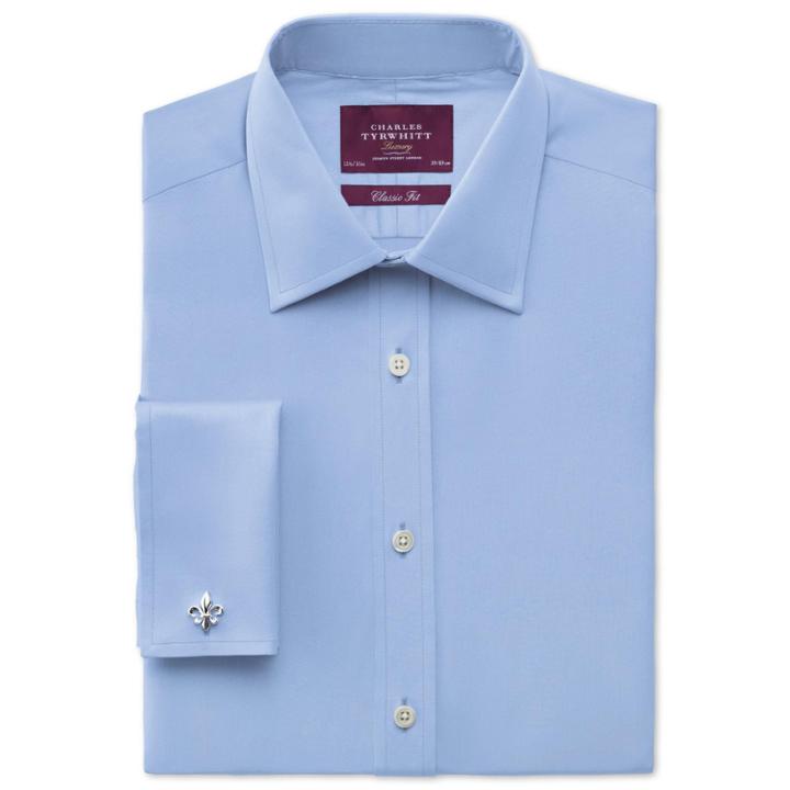 Charles Tyrwhitt Charles Tyrwhitt Sky Twill Luxury Semi-spread Classic Fit Shirt (15 - 33)