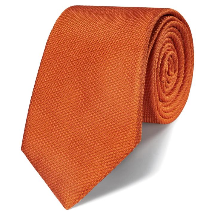 Charles Tyrwhitt Charles Tyrwhitt Essential Plain Orange Tie