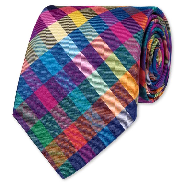 Charles Tyrwhitt Charles Tyrwhitt Luxury Bright Multi Check Tie