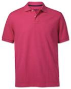  Bright Pink Melange Pique Cotton Polo Size Large By Charles Tyrwhitt