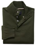 Charles Tyrwhitt Dark Green Merino Wool Button Neck Sweater Size Medium By Charles Tyrwhitt