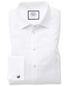 Charles Tyrwhitt Classic Fit Non-iron Twill White Cotton Dress Shirt French Cuff Size 15/33 By Charles Tyrwhitt