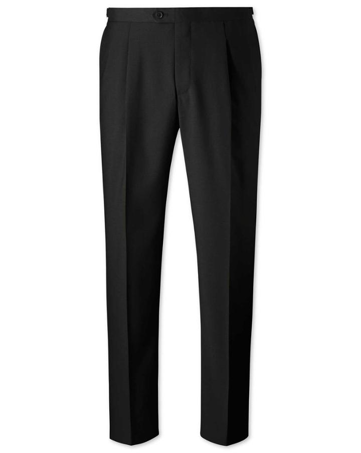  Black Classic Fit Tuxedo Wool Pants Size W32 L34 By Charles Tyrwhitt