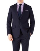 Charles Tyrwhitt Navy Blue Slim Fit Performance Suit Wool Stretch Jacket Size 36 By Charles Tyrwhitt