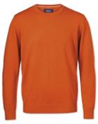Charles Tyrwhitt Charles Tyrwhitt Orange Merino Crew Neck Wool Sweater Size Large