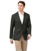  Slim Fit Green Textured Stretch Cotton Cotton Jacket Size 40 By Charles Tyrwhitt