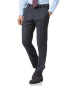  Steel Blue Slim Fit Twill Business Suit Wool Pants Size W30 L38 By Charles Tyrwhitt