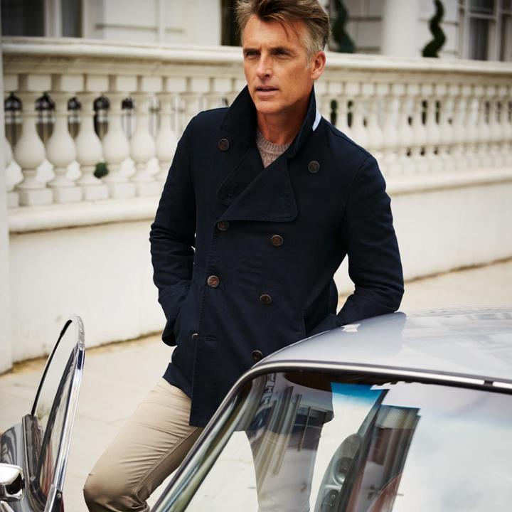 Charles Tyrwhitt Charles Tyrwhitt Navy Canvas Pea Coat