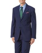 Charles Tyrwhitt Navy Classic Fit Panama Stripe Business Suit Wool Jacket Size 38 By Charles Tyrwhitt