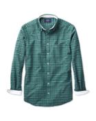 Charles Tyrwhitt Charles Tyrwhitt Extra Slim Fit Washed Oxford Melange Check Green Shirt