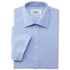 Charles Tyrwhitt Charles Tyrwhitt Sky Pinpoint Non-iron Short Sleeve Slim Fit Shirt (14h)