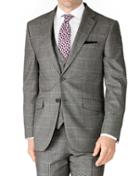 Charles Tyrwhitt Grey Check Slim Fit Twill Business Suit Wool Jacket Size 36 By Charles Tyrwhitt