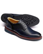  Navy Extra Lightweight Derby Shoes Size 11.5 By Charles Tyrwhitt