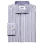 Charles Tyrwhitt Charles Tyrwhitt Navy Royal Oxford Stripe Non-iron Spread Extra Slim Fit Shirt (14.5 - 32)