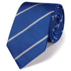 Charles Tyrwhitt Charles Tyrwhitt Classic Royal And White Textured Stripe Tie