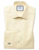  Extra Slim Fit Egyptian Cotton Royal Oxford Yellow Dress Shirt French Cuff Size 14.5/32 By Charles Tyrwhitt