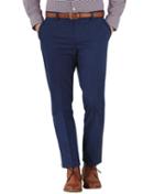 Charles Tyrwhitt Charles Tyrwhitt Marine Blue Extra Slim Fit Flat Front Non-iron Cotton Chino Pants Size W30 L30