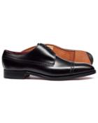  Black Made In England Derby Brogue Toe Cap Flex Sole Shoe Size 11 By Charles Tyrwhitt