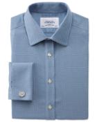Charles Tyrwhitt Charles Tyrwhitt Extra Slim Fit Non-iron Honeycomb Mid Blue Cotton Dress Shirt Size 14.5/33