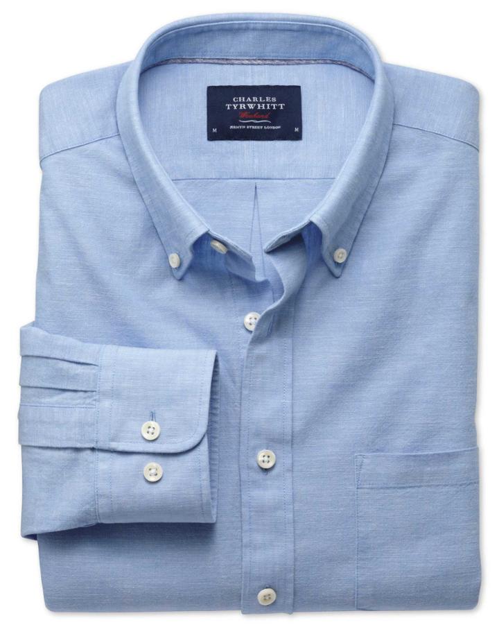 Charles Tyrwhitt Charles Tyrwhitt Classic Fit Sky Chambray Shirt