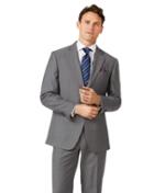  Grey Classic Fit Twill Business Suit Wool Jacket Size 38 By Charles Tyrwhitt