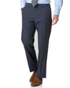  Blue Panama Classic Fit British Suit Wool Pants Size W32 L32 By Charles Tyrwhitt