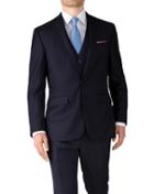 Charles Tyrwhitt Charles Tyrwhitt Navy Slim Fit Twill Business Suit Wool Jacket Size 34